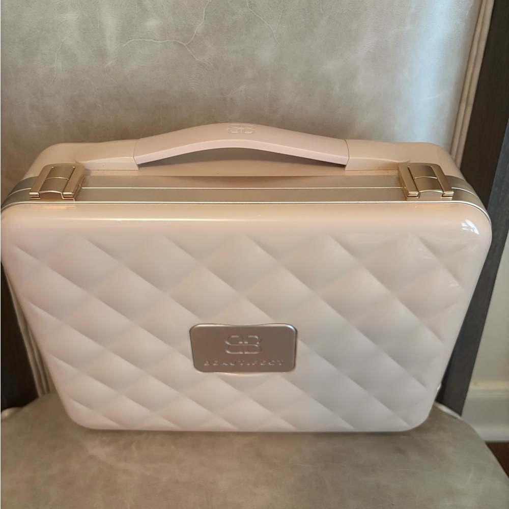 Beautifect Box Quilted Hard-Shell Cosmetic Train Case - Picture 2 of 9